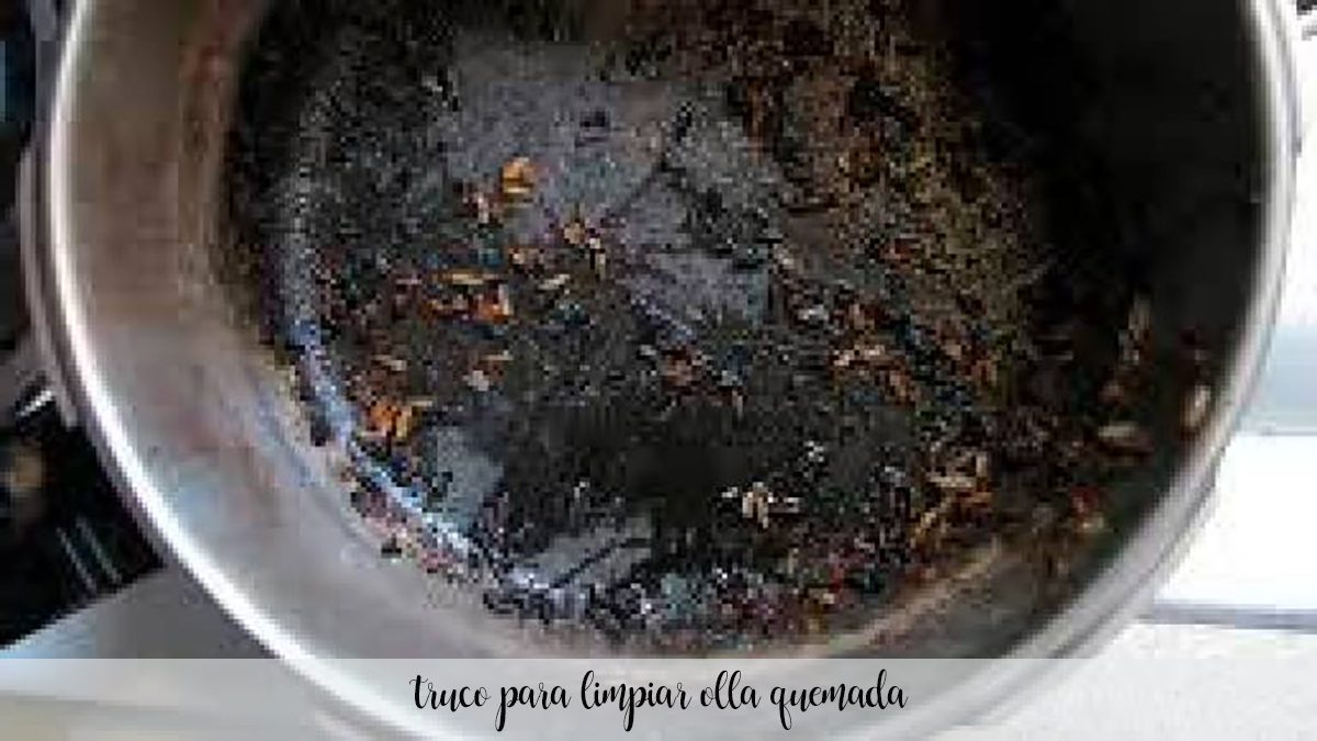 trick to clean burnt pot