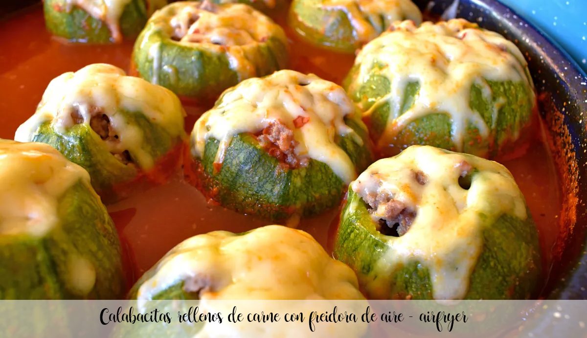 Zucchini stuffed with meat with air fryer - airfryer