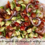 Avocado salad with mustard vinaigrette with thermomix
