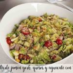 York ham, cheese and avocado salad with Thermomix
