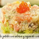 Potato salad with salmon and avocado with thermomix