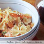 Farfalle with avocado and smoked trout with Thermomix