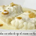 Cod with varoma garlic sauce with thermomix