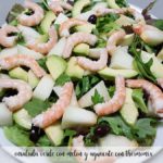 Green salad with melon and avocado with thermomix