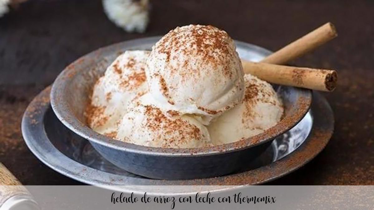 Rice pudding ice cream with Thermomix