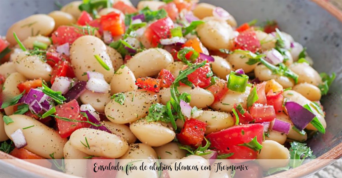 Cold white bean salad with Thermomix