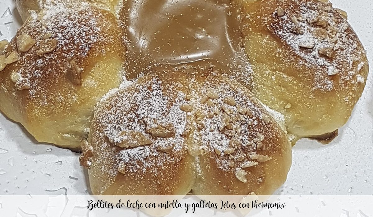 Milk buns with nutella and Lotus with thermomix
