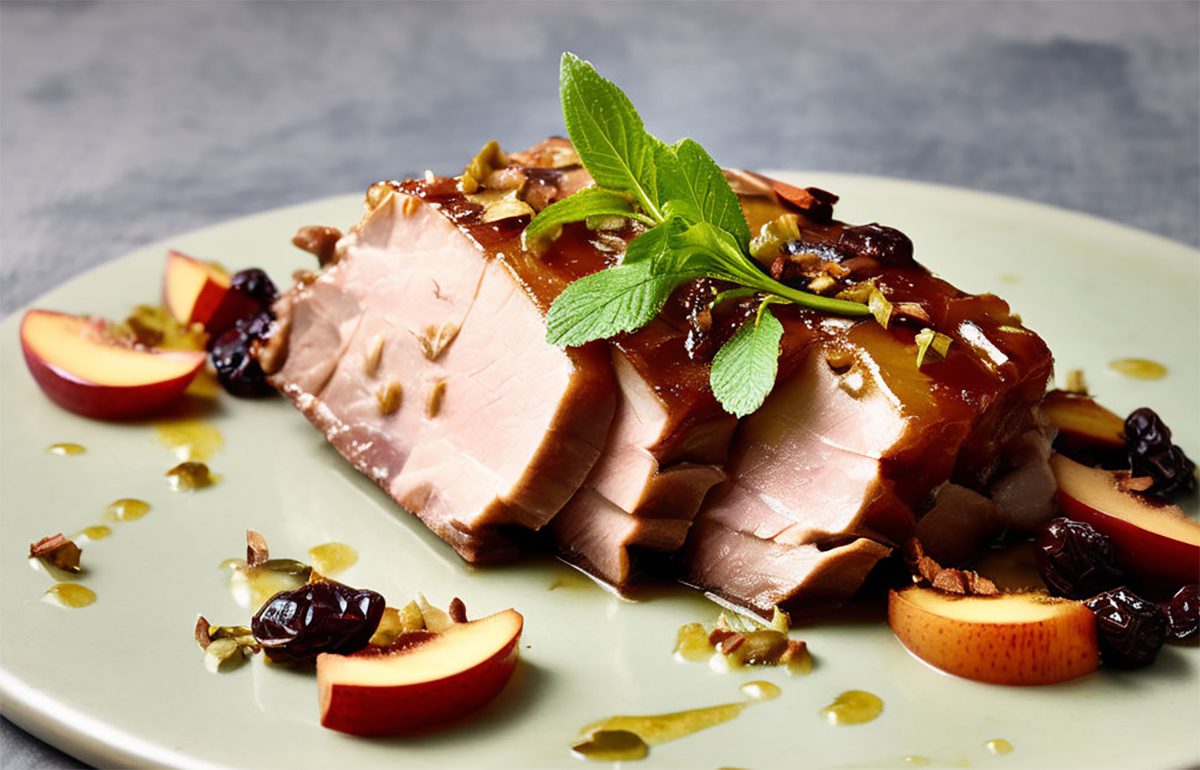 Pork in apple compote with Thermomix