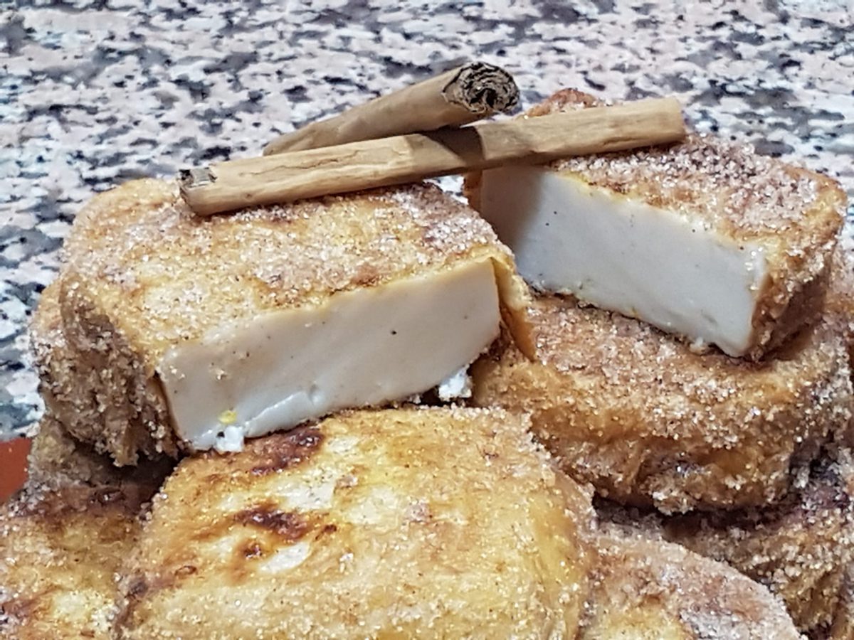 Fried milk with a touch of cinnamon with thermomix