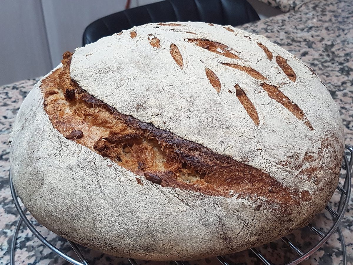 Village bread with pipes with thermomix