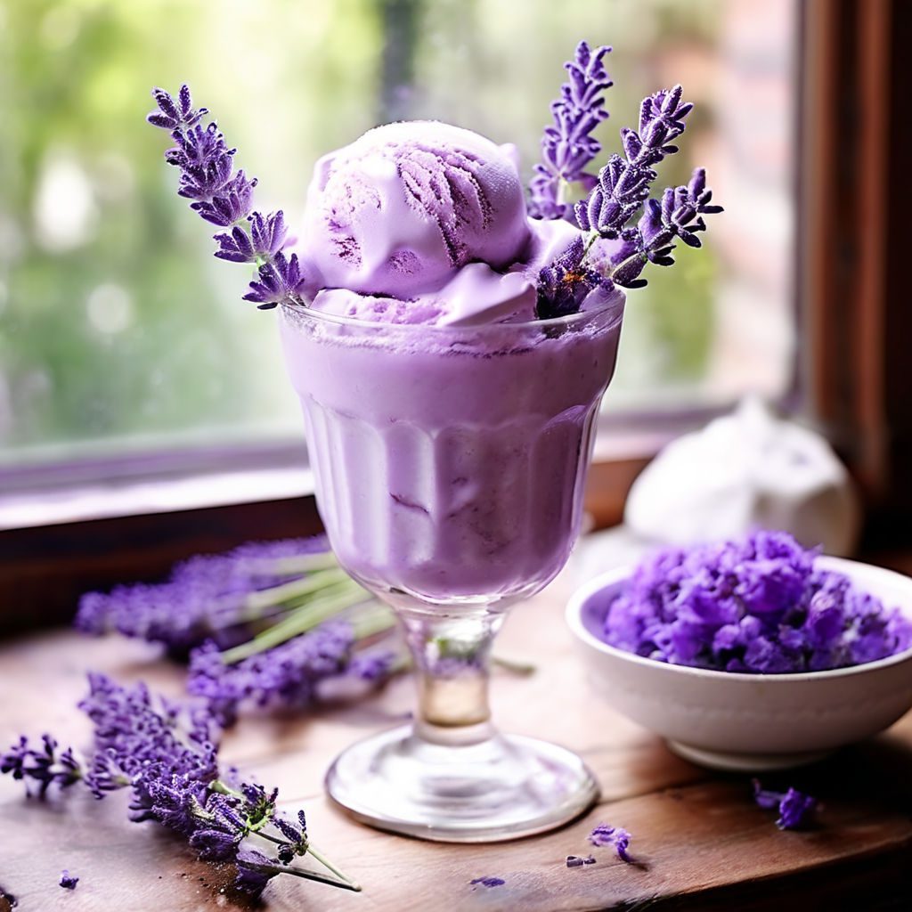 lavender ice cream with thermomix