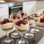 Cherry Cheesecake with Thermomix in glasses