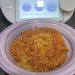 Red lentils with farfalle in Thermomix
