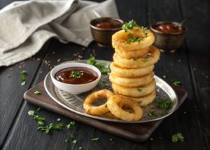 The perfect onion rings made in air frying