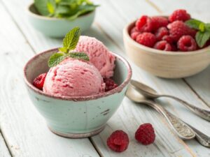 How to make raspberry ice cream fresh and easier with Thermomix