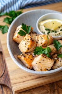 Crispy salmon diced with air fryer – Airfryer
