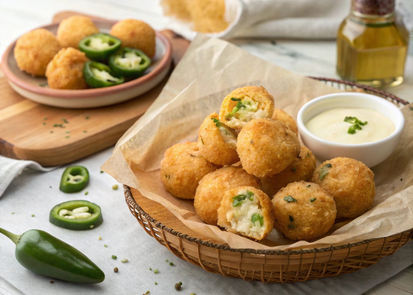 Jalapeño balls with cream cheese with air fryer - Airfryer