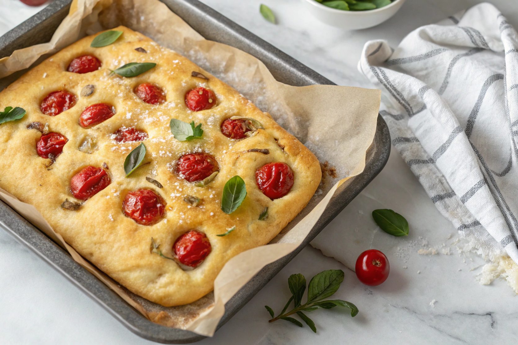 Thermomix tomato focaccia