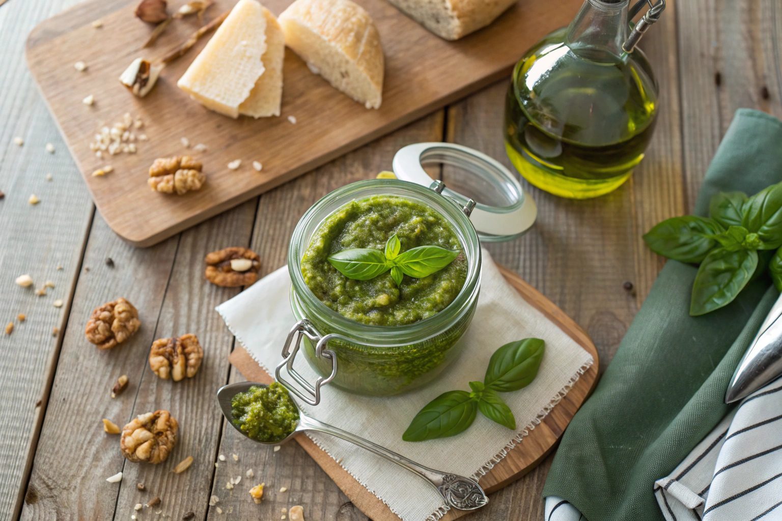 Albahaca pesto with hazelnuts in Thermomix