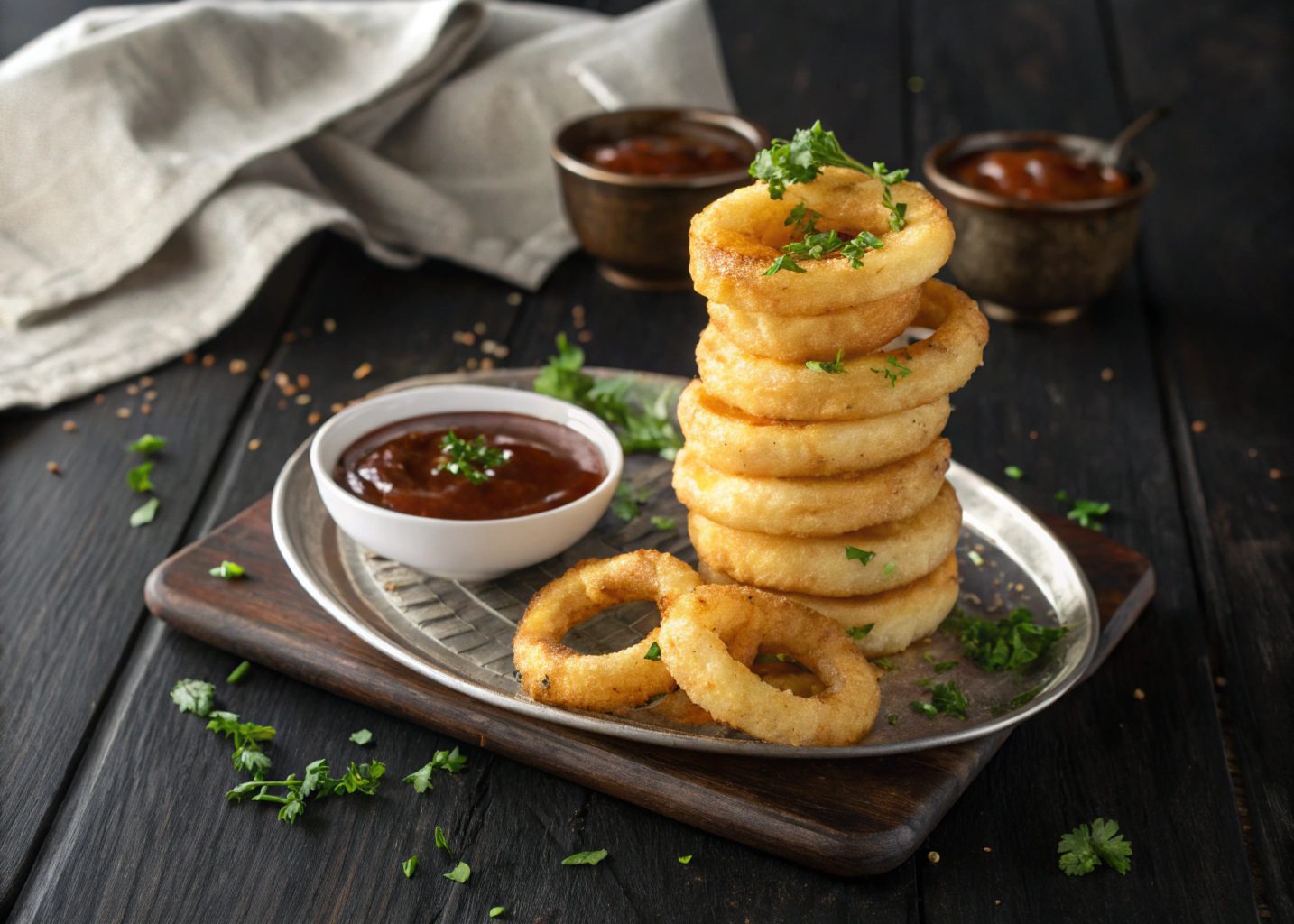 The perfect onion rings made in air frying