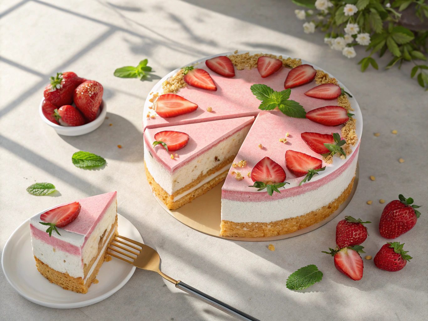 Cheese and raspberry cake with Thermomix