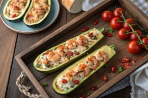 Stuffed luggage and ham in air frying – Airfryer