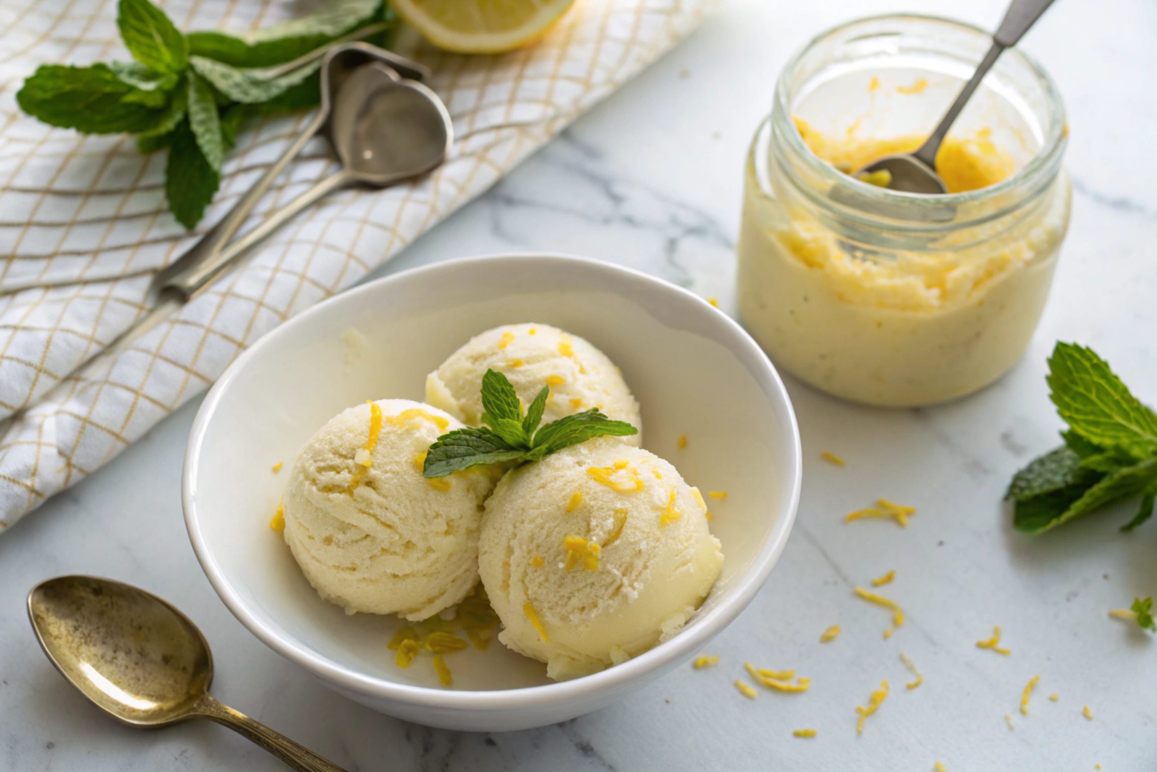 Lemon curd ice cream with Thermomix