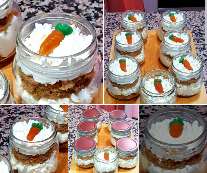 Carrot-Carrot Cake Postrer Cakes with Thermomix