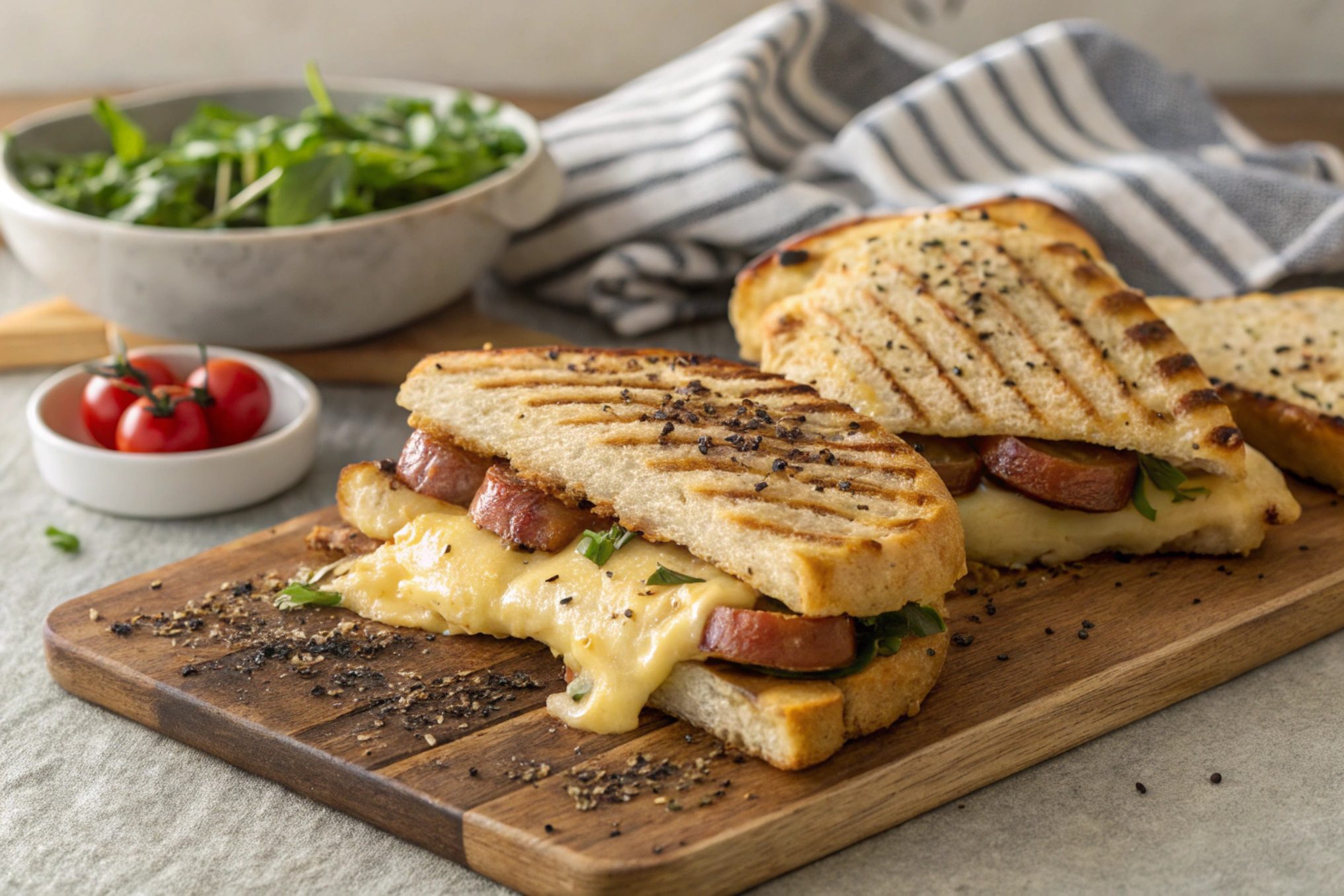 Paninis de Salchicha and Mozarella in Air Fryer - Airfryer