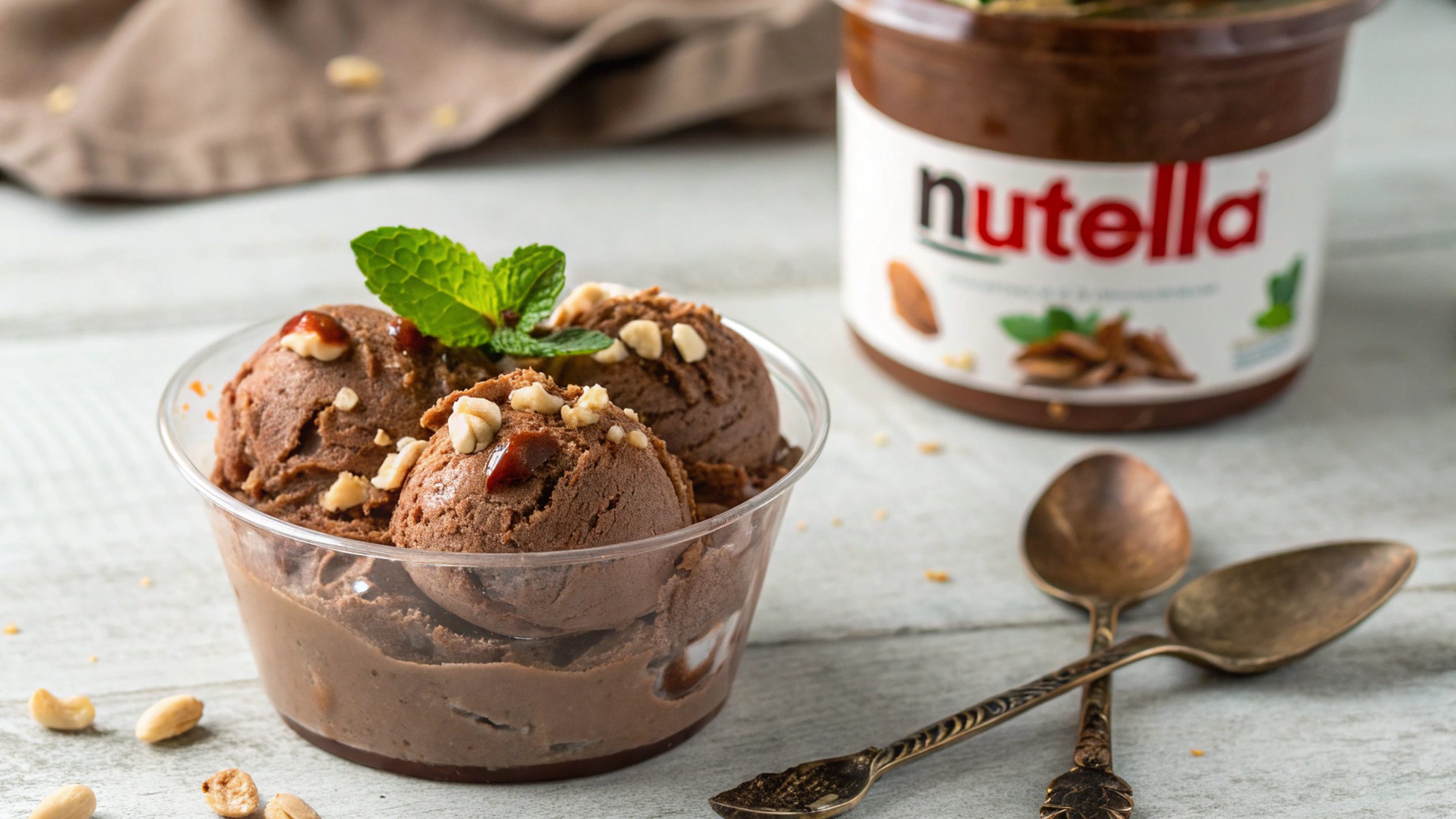 Nutella creamy ice cream with Thermomix