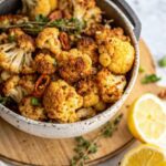 Crispy cauliflower with paprika in air frying - Air Fryer