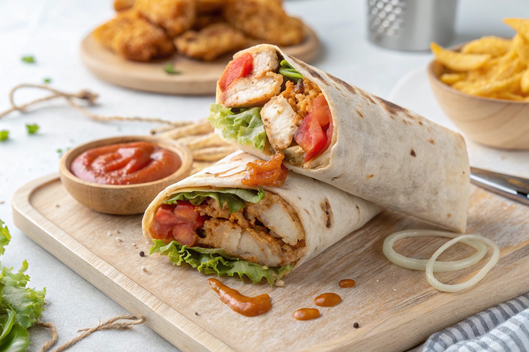 Crispy chicken wrap in air fryer - Air Fryer