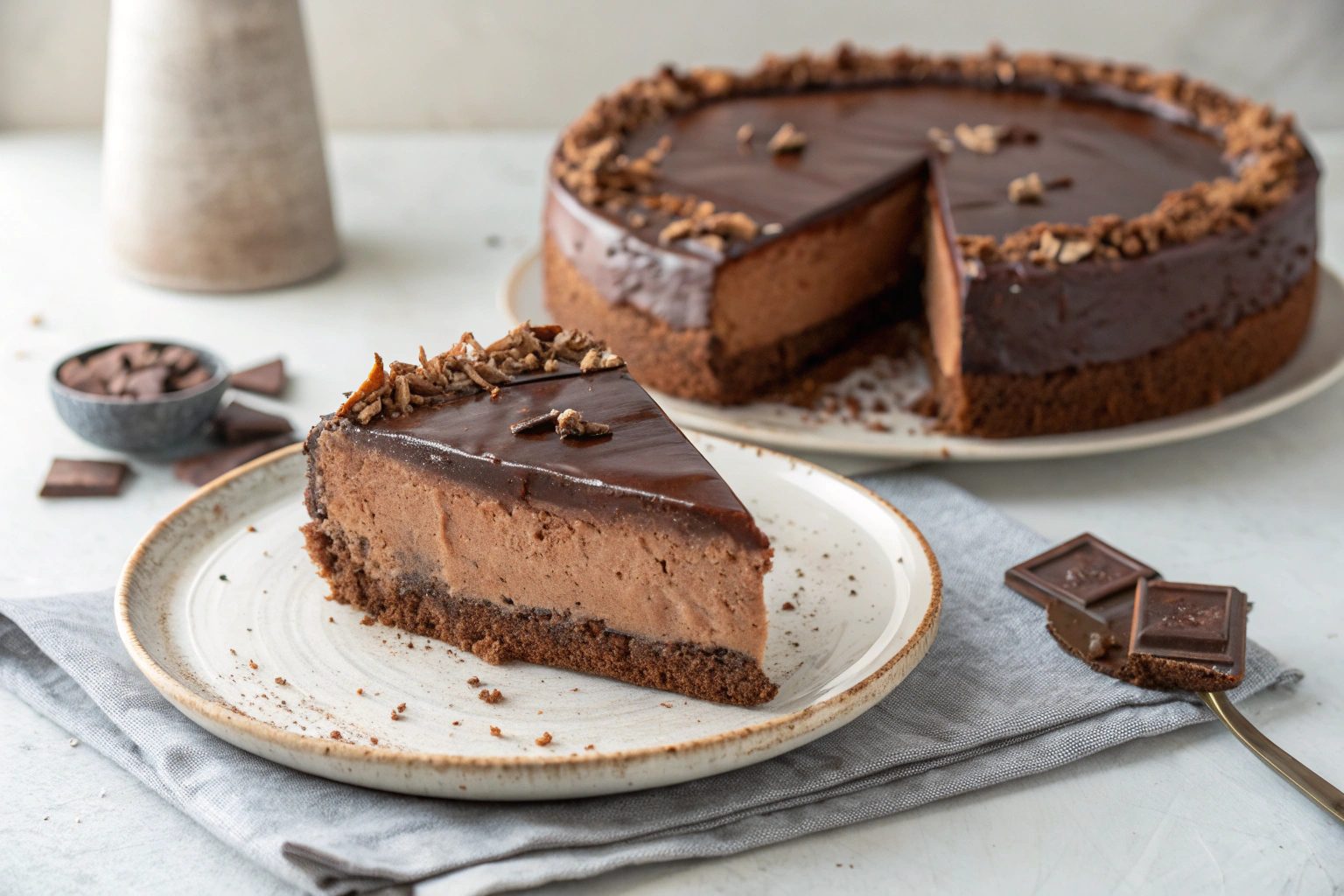 Chocolate and Yogurt Cheesecake in Air Fryer - Air Fryer