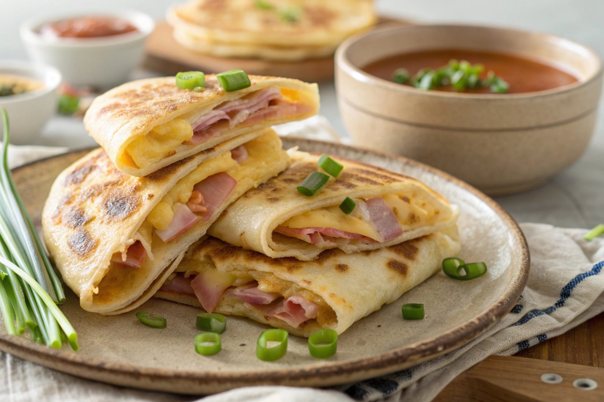 Irresistible ham and cheese pancakes in air fryer - Air Fryer
