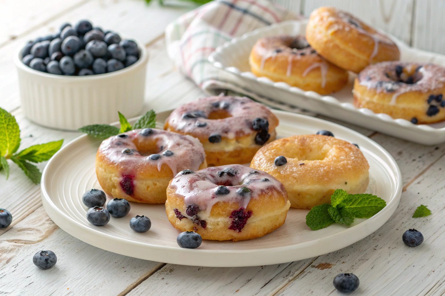 Blueberry blueberry donuts - Air Fryer
