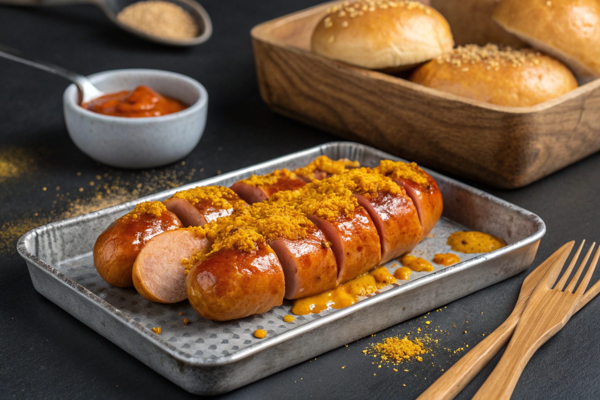 SALCHICHA WITH CURRY SAUCE WITH THE AIR FRAIDORA - AIRFRYER