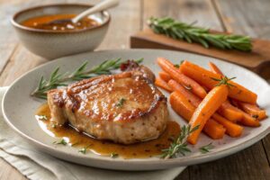 Caramelized Cutlets with Glazed Carrots in Air Fryer