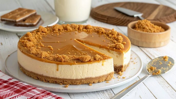 Air Fryer Lotus Cream Cheesecake
