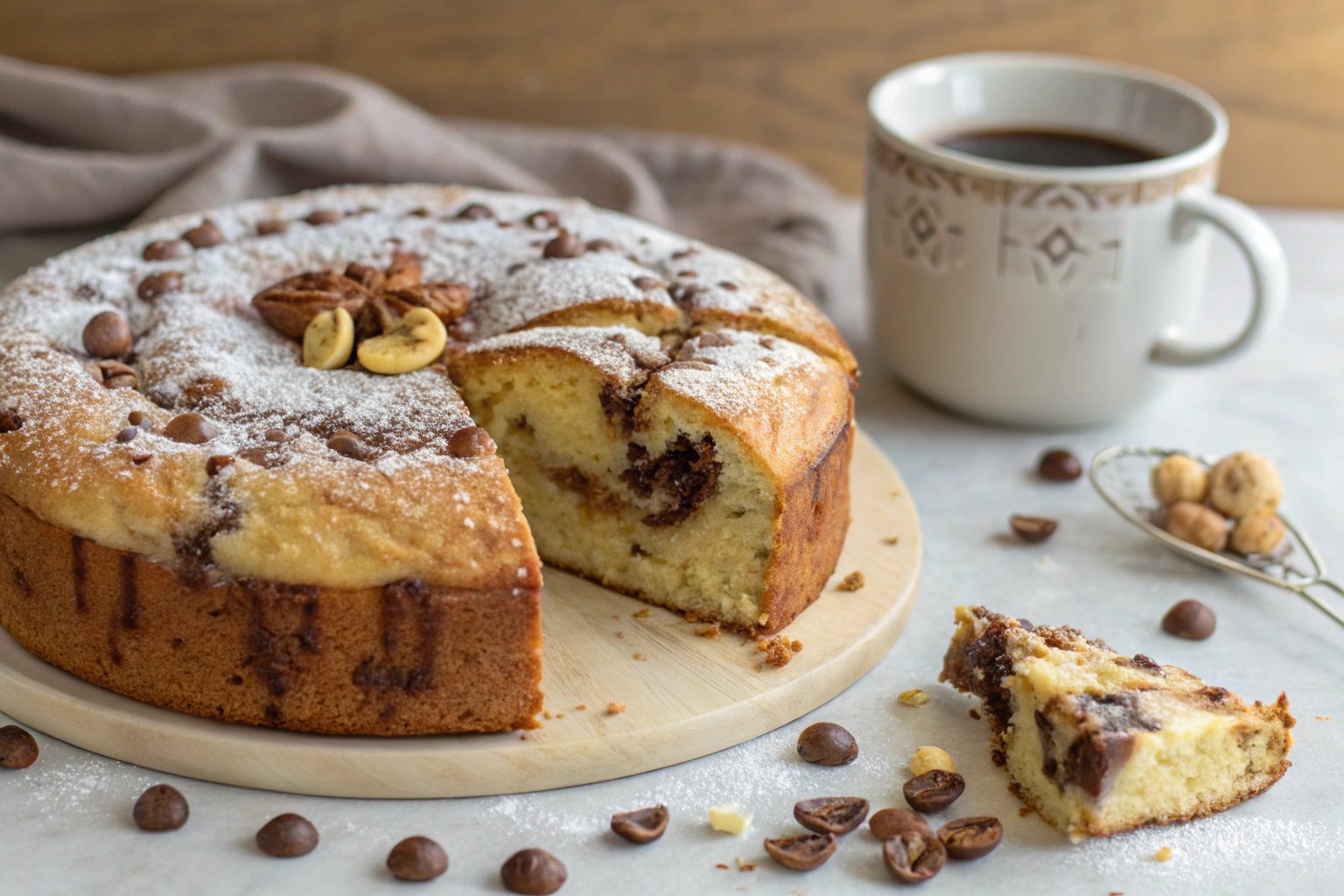 Nutella and Banana Cake in Air Fryer