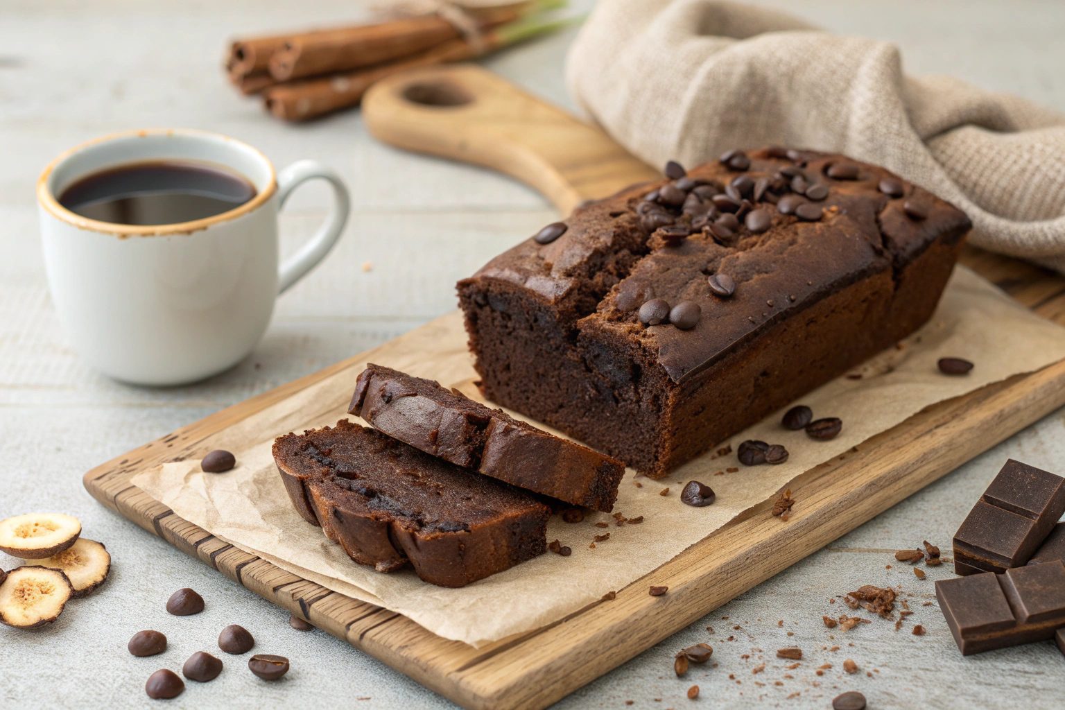 Air Fryer Chocolate Banana Bread