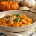 Gnocchi with pumpkin cream in Airfryer