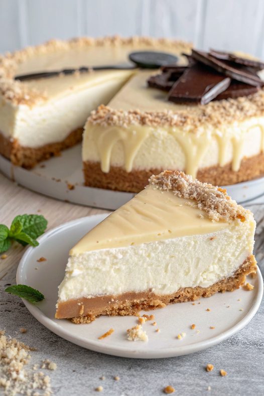 No-Bake White Chocolate Cheesecake with Thermomix