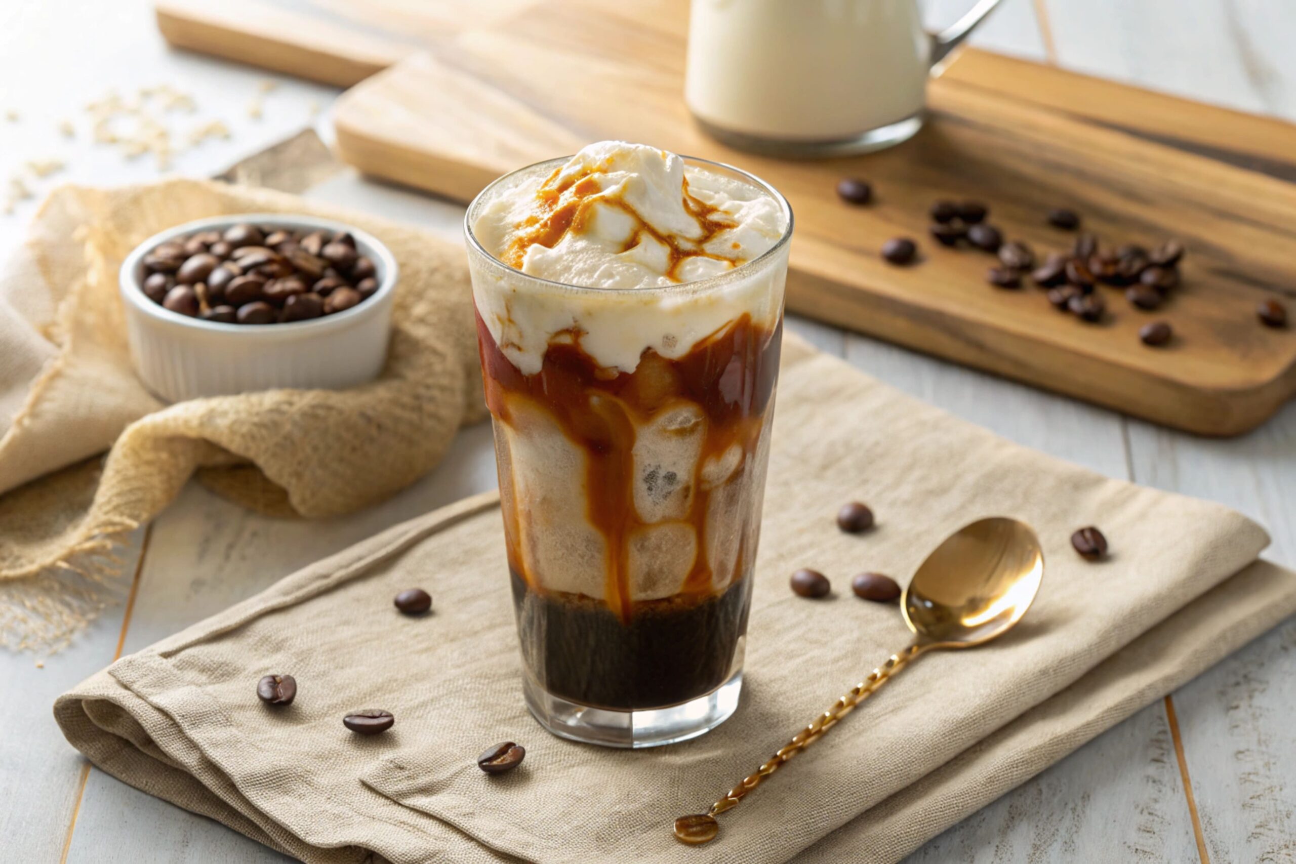 Cheese foam with coffee with Thermomix