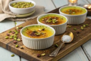 Pistachio Crème Brûlée in Thermomix