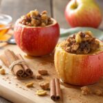 Air Fryer Cinnamon Cookie Stuffed Baked Apples