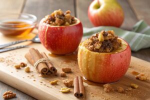 Air Fryer Cinnamon Cookie Stuffed Baked Apples
