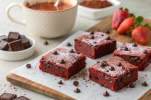 Red Velvet Brownies in the Air Fryer