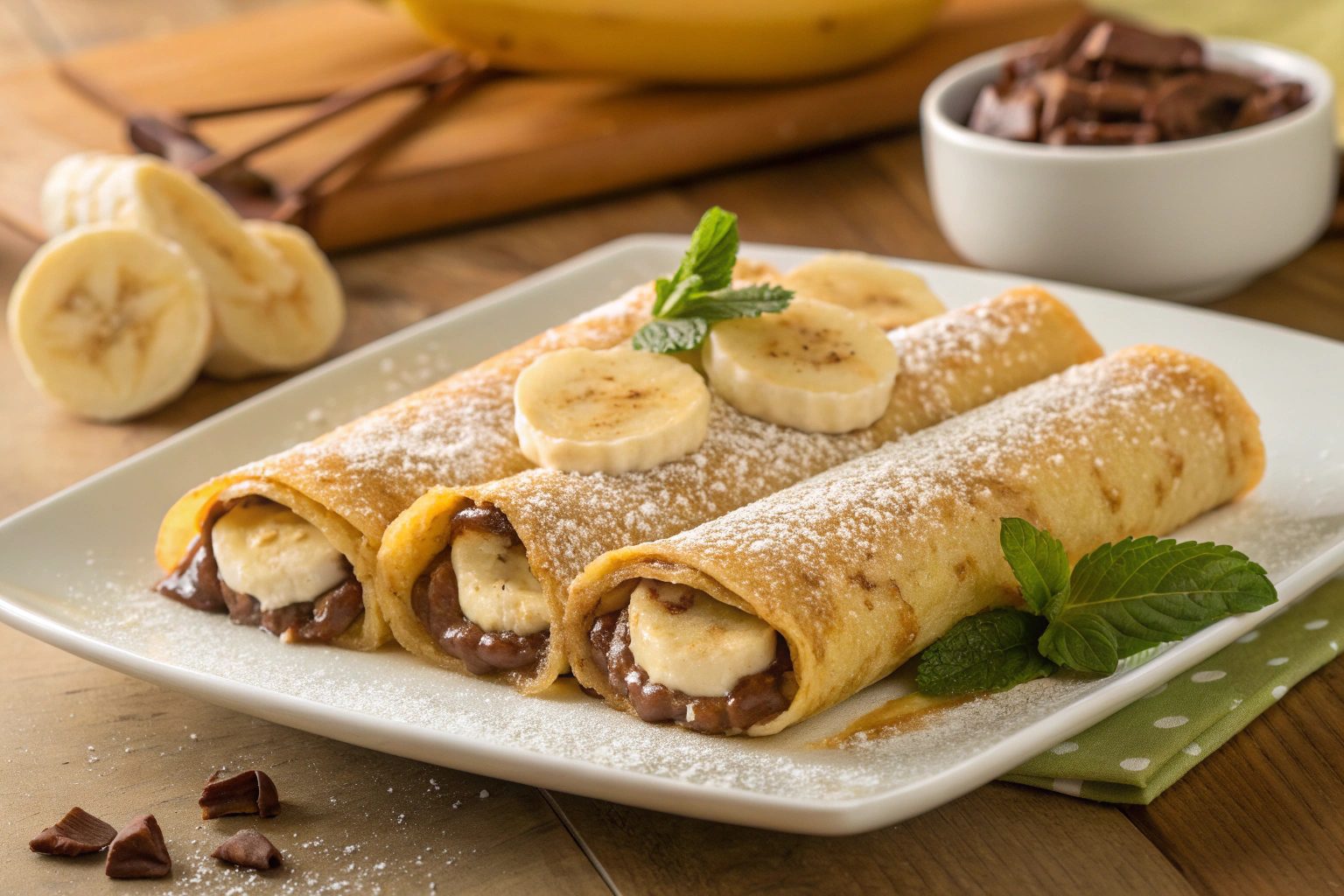 Classic Crepes with Nutella and Banana in the Air Fryer