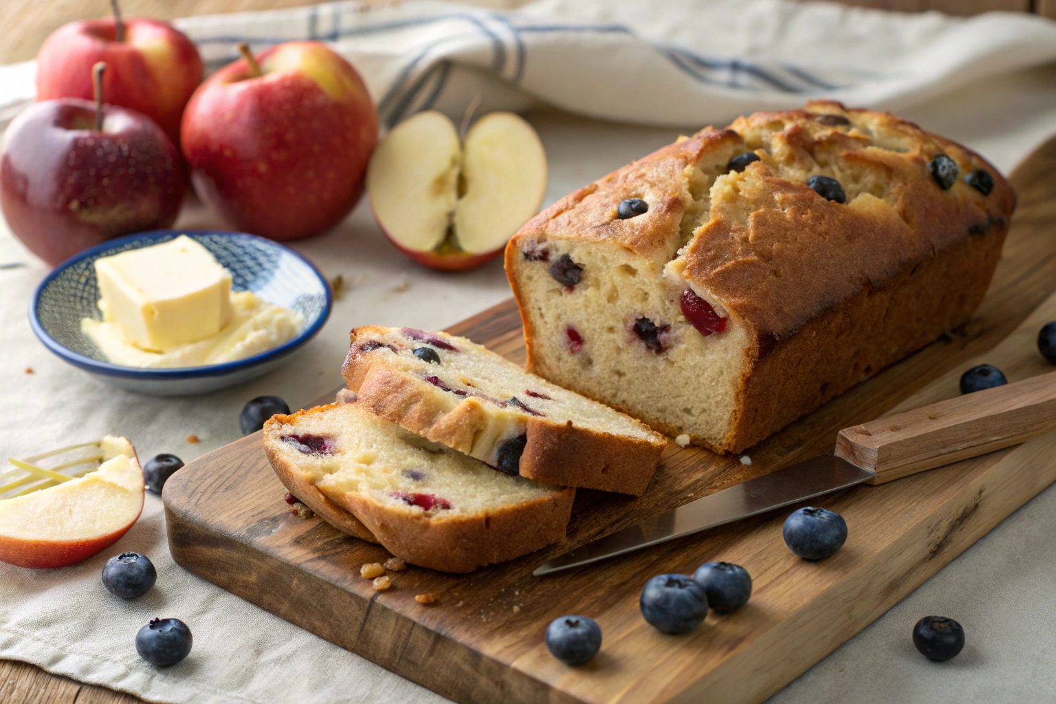 Apple and Blueberry Bread in Airfryer