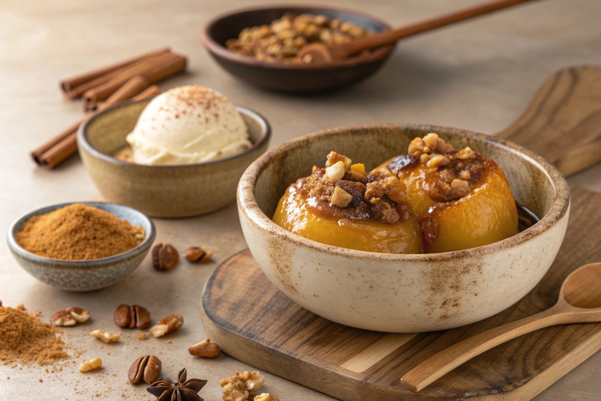Caramelized Apples with Cinnamon and Walnuts in the Air Fryer
